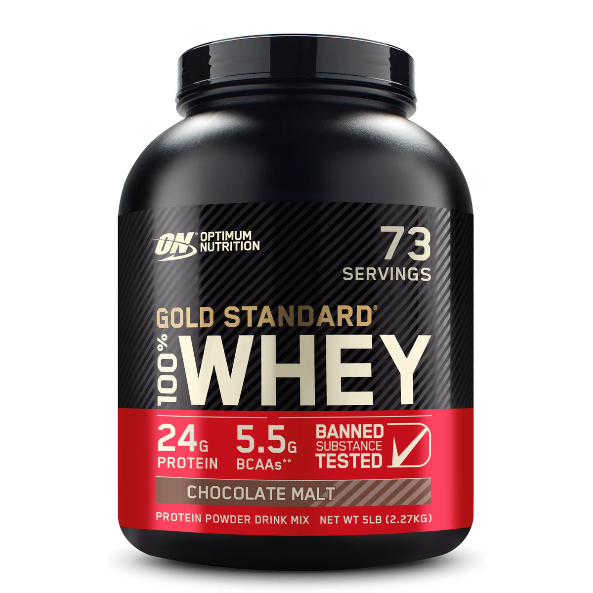 Optimum Nutrition Gold Standard 100% Whey Protein Powder, Extreme Milk Chocolate, 5 Pound (Packaging May Vary) | 24g of 100% Whey Protein Powder Per Serving, with BCAAs, Gluten Free, Banned Substance Tested, Easy Mixing, Muscle Support