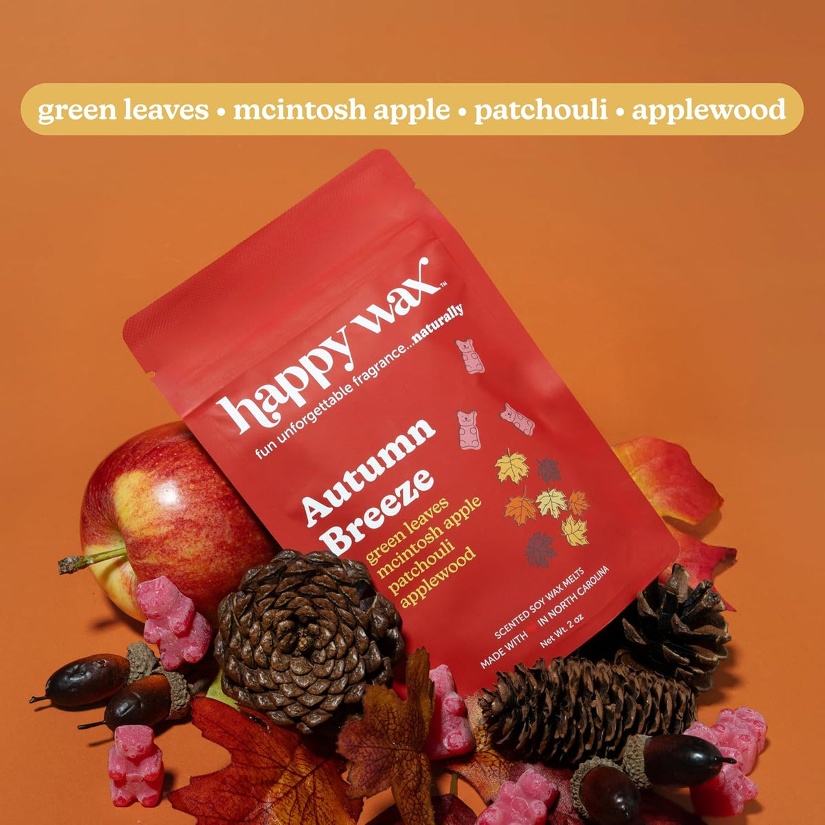 Happy Wax Fall Scented Soy Wax Melts 6oz Variety Pack - Fall Mix