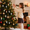 Naler 12 Pcs Christmas Mini Angel Ornaments, Clear Glass