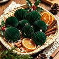 Thewe 40Pcs Velvet Shatterproof Christmas Ball Ornaments Set，Green