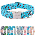 ARING PET Fall Dog Collar-Cotton Maple Leaves Dog Collar for Small Dogs, Adjustable Lightweight Dog Collars with Quick Release Buckle for Small Medium Large Dogs