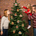 Gingerbread House Ornaments Christmas Tree Decoration - 12pcs Gingerbread House Christmas Decorations Hanging Ornaments for Holiday Xmas Tree Home Decor
