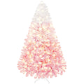 Yaheetech 6ft Pre-Lit Snow Flocked Artificial Christmas Tree, 250 Lights