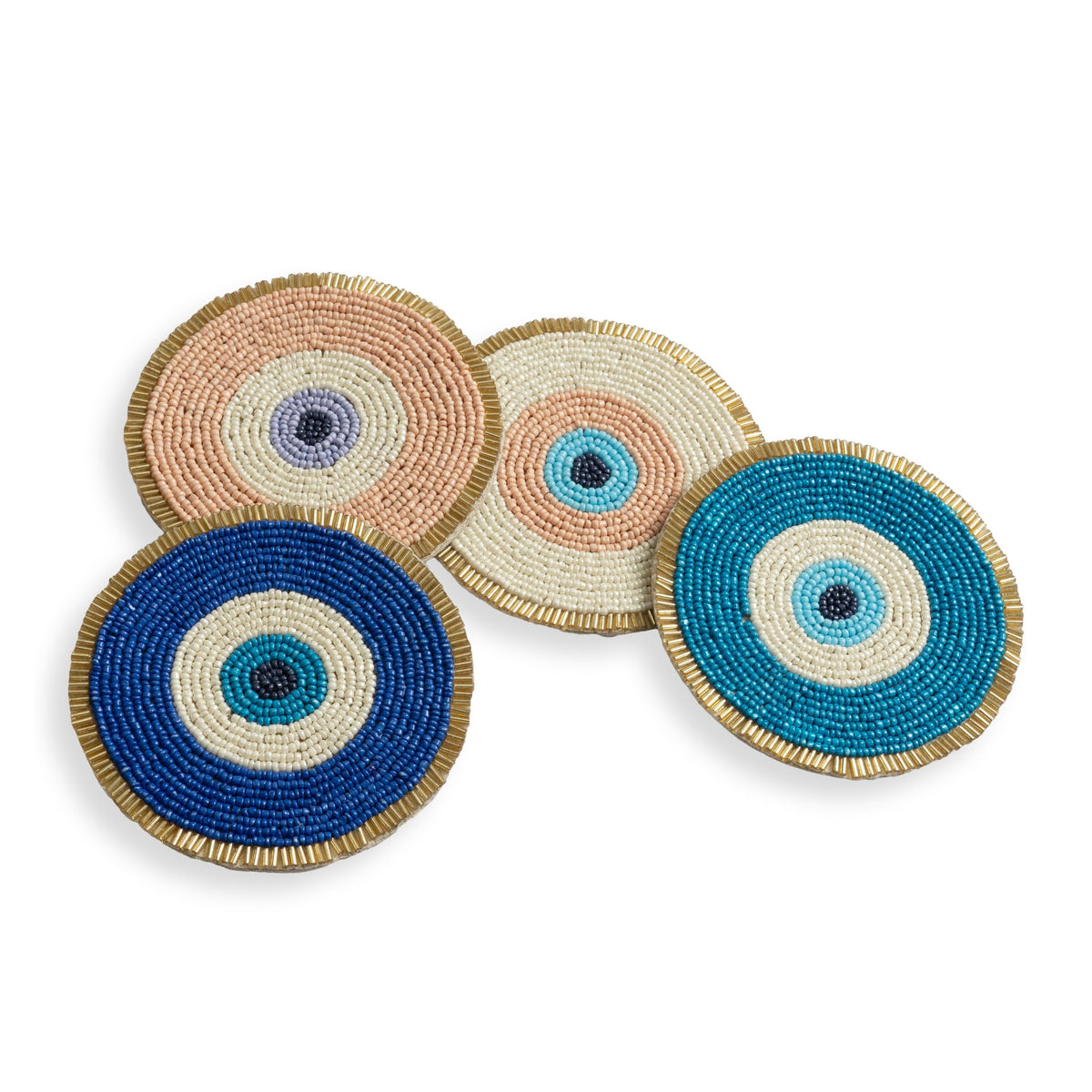 Folkulture Fall Coasters Set of 4, Boho Fall Table Decor