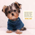 Cozy Pet Fleece Sweater, Double Velvet Winter Dog Clothes, Purple and Cream, Set of 2 (Navy Blue+Grey, X-Small)