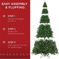 Best Choice Products Artificial Christmas Tree, 12ft Premium Unlit Realistic Spruce Holiday Décor w/Dense Branches, Easy Assembly, Metal Base - Green Spruce