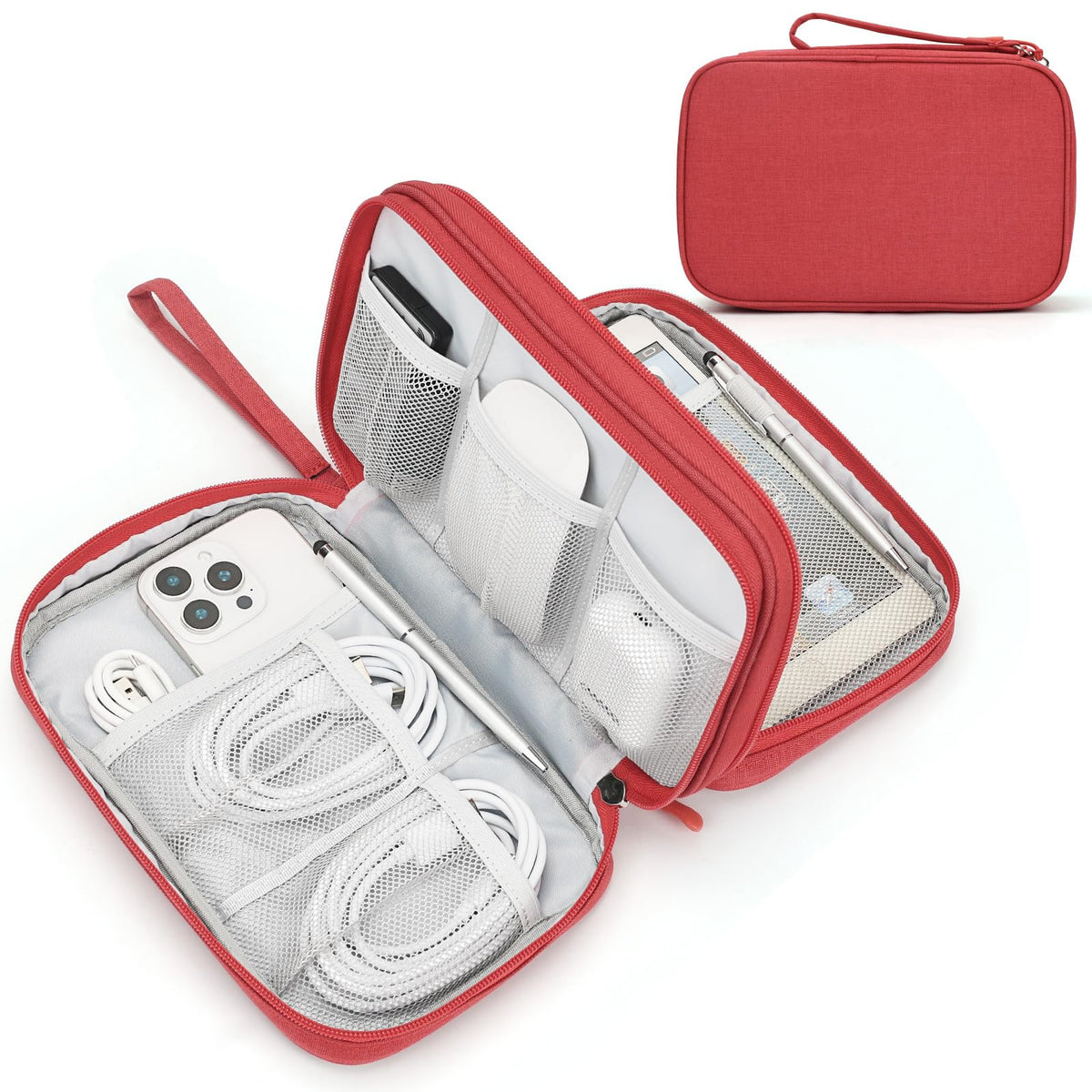 FYY Electronic Organizer, Travel Tech Pouch Bag, Cable Organizer Black