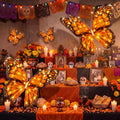 Yinkin 2 Pcs 20'' Christmas Large 3D LED Butterfly Decorations Pink