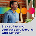 Centrum Minis Silver Multivitamin for Men 50 Plus, Multivitamin/Multimineral Supplement, Vitamin D3, B-Vitamins and Zinc, Non-GMO Ingredients, Supports Memory and Cognition in Older Adults - 280 Ct