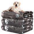 Rezutan 1 Pack 3 Blankets for Dogs, Dog Blanket for Large & Medium Pet Cat, Premium Soft Fluffy Suitable for Dog Kennels & Beds, Sofas, Gifts Puppy Essentials, 41x31inch, Gray/Blue/Beige