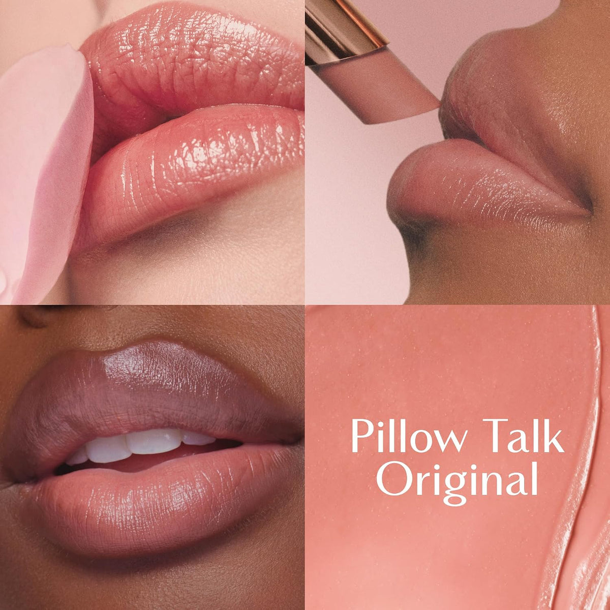 Charlotte Tilbury Pillow Talk Blush Balm Lip Tint - Long-Lasting, Buildable Sheer Tint with Peptides for Hydrated, Blushed Looking Lips - 24 HR Hydration