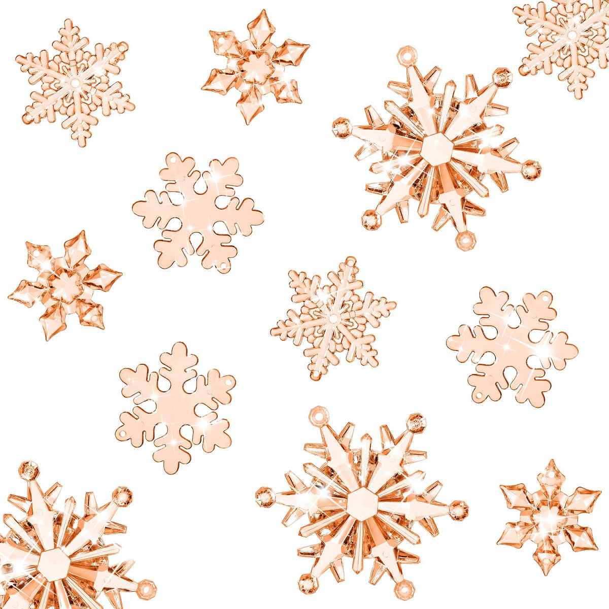 Dilunave 40 Pcs Glacier Christmas Snowflake Ornaments for Xmas Tree