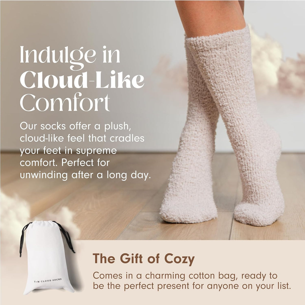 Unboxme Gifts Warm & Cozy Ultra-Luxe Cloud Sock, Gift for Women & Men