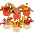 winemana Fall Decorations for Home Mini Pumpkins Gourds & Leaves Set