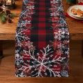 Christmas Table Runner 13 x 72 Inch Green Gingerbread Candy Cane Table Runners for Xmas Dinning Table Decorations