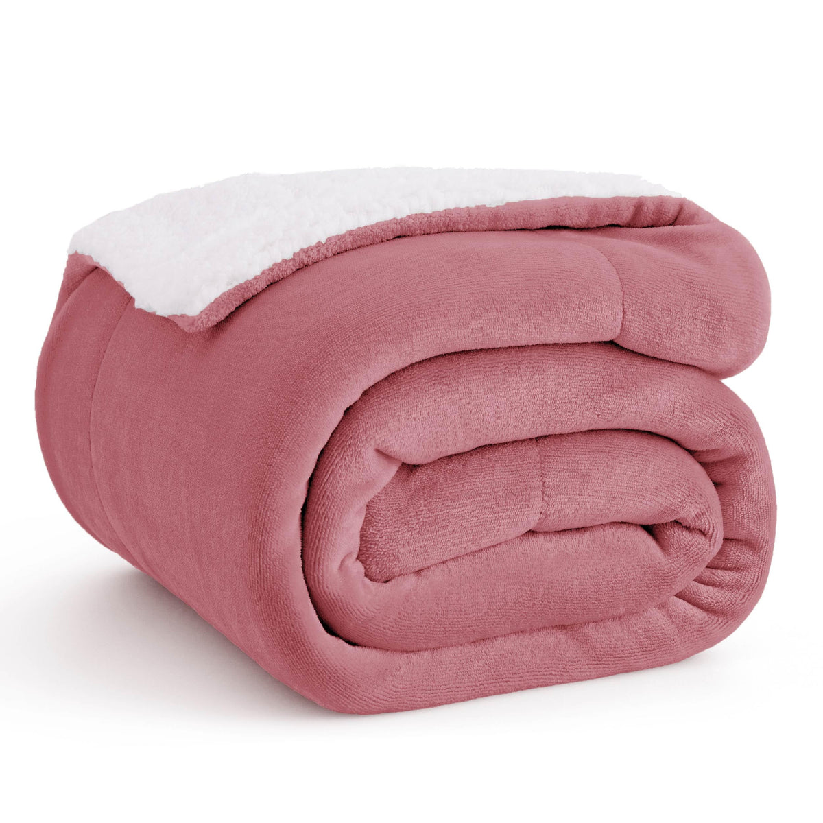 Bedsure GentleSoft Sherpa Fleece Blanket Queen Size for Bed, Non-Heated, Thick and Warm Throw for Women and Men, Soft Fuzzy Plush Queen Blanket for Winter, Brown, 90x90 Inches