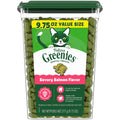 Greenies Cat Treats, Feline Veterinarian-Recommended Adult Natural Dental Cat Treats, Savory Salmon Flavor, 4.6 oz. Pouch