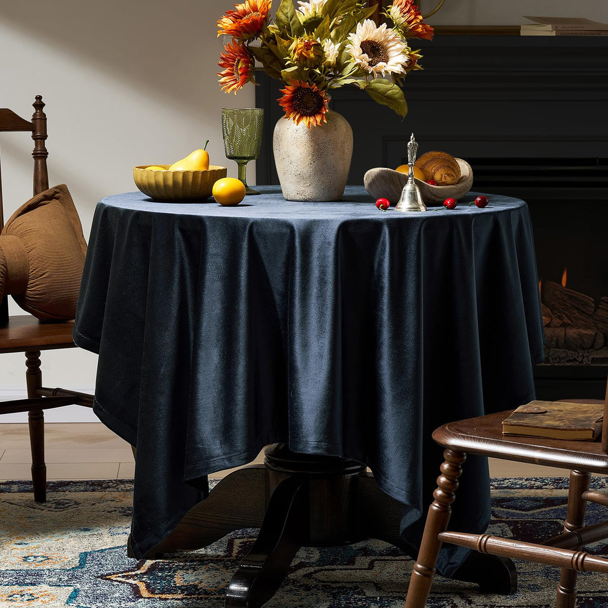 Christmas Gold Velvet Table Cloth Rectangle Table Fall French Table Cloth