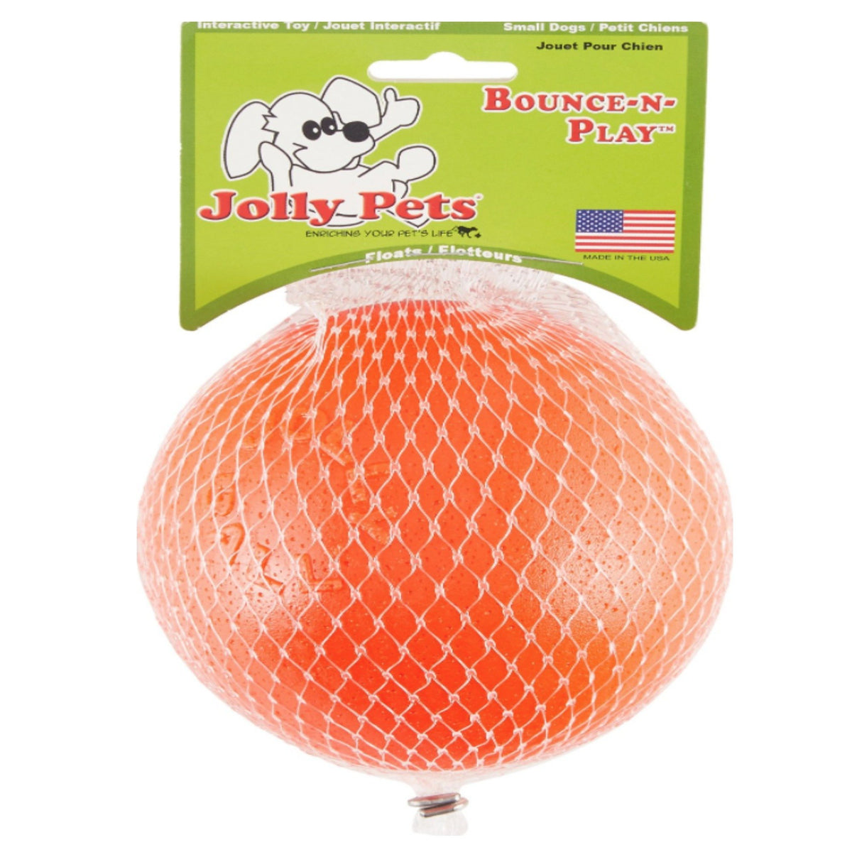Jolly Pets Bounce-n-Play Dog Toy Ball, 8 Inches/Large, Blueberry, (Model: 2508 BB)