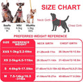 Puppytie xs Dog Harness with Multifunction Dog Leash,Soft Adjustable No Choke Escape Proof Pet Harness Vest,red-Camellia,XS