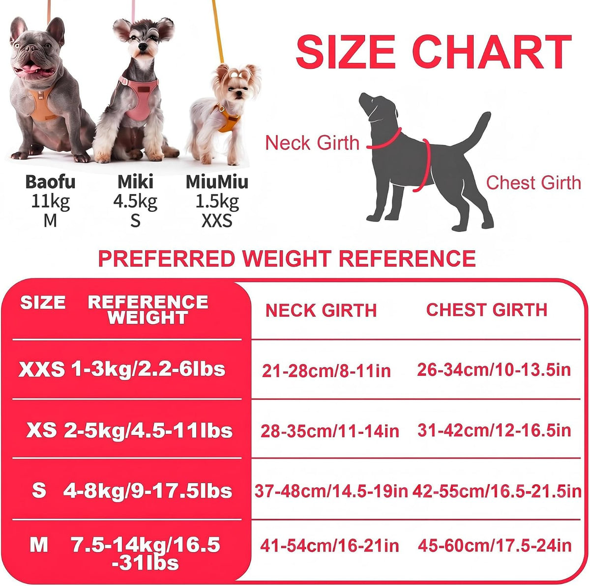Puppytie xs Dog Harness with Multifunction Dog Leash,Soft Adjustable No Choke Escape Proof Pet Harness Vest,red-Camellia,XS