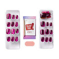 Kiss colorFX by Impress Press On Nails, Levels, 30 No Glue Peel and Stick Nails Kit with IMPROVED Adhesive, Pink Squoval Chrome Effect, Includes Prep Pad, Manicure Stick & Mini File