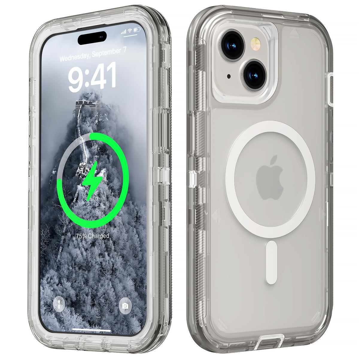 Follaroma Magnetic for iPhone 16 Plus Case, Heavy Duty Phone Cases, Clear