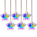6 Pcs 2 Inch Faceted Crystal Bell Christmas Tree Hanging Ornament