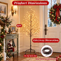 DUMOS 5 Ft Lighted Star Christmas Twig Tree with 200 LED Lights, Xmas Decor