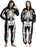 Spooktacular Creations Halloween Skeleton Costume, Unisex Skeleton Costume Jumpsuit for Adult Halloween Themed Parties