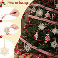 Wooden Snowflakes Ornaments Rustic Christmas Decorations for Tree Crafts