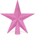 Christmas Tree Star Topper, 8" Gold Glitter Xmas Star Tree Decorations, 3D