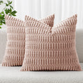 MIULEE Fall Decorative Throw Pillow Covers 18x18 Dark Rust Pack of 2