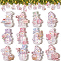 Yookeer 24 Pcs Angel Ornaments for Christmas Tree Wood Hanging Decorations