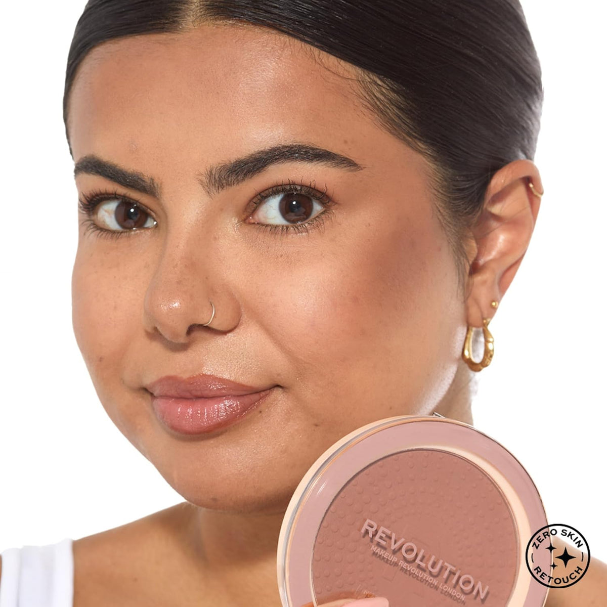 Revolution Mega Bronzer Powder, Warm | Matte Finish, Buildable Sculpting & All-Over Glow for Light to Deep Skin Tones, Vegan & Cruelty-Free, 0.52 oz