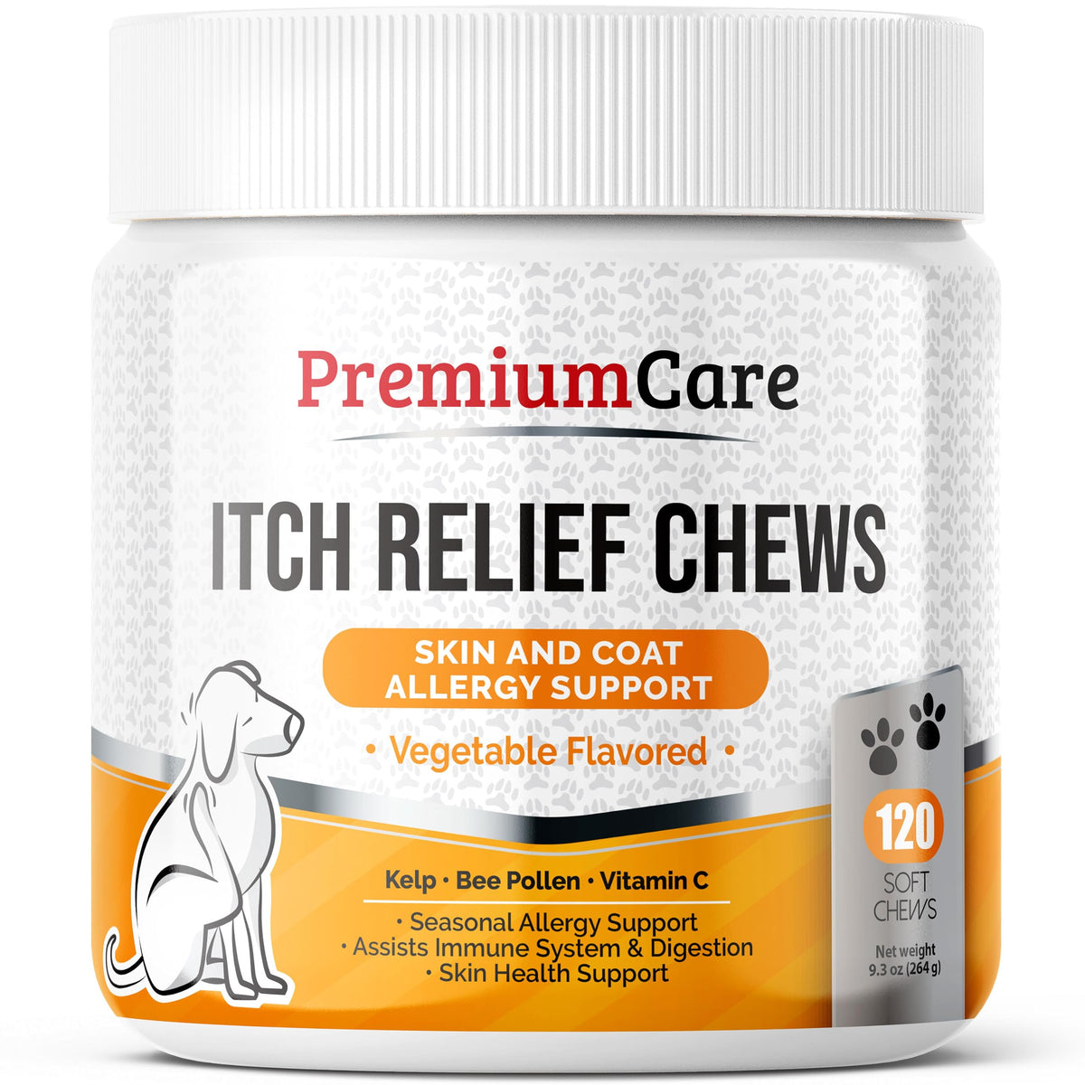 PREMIUM CARE Calming Chews for Dogs, Made in USA - Helps with Dog Anxiety, Separation, Barking, Stress Relief, Thunderstorms and More, 9.3 oz (264g), 120 Count