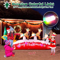 Danxilu Christmas Inflatables 10 FT Long Santa Sleigh and Reindeer Decor