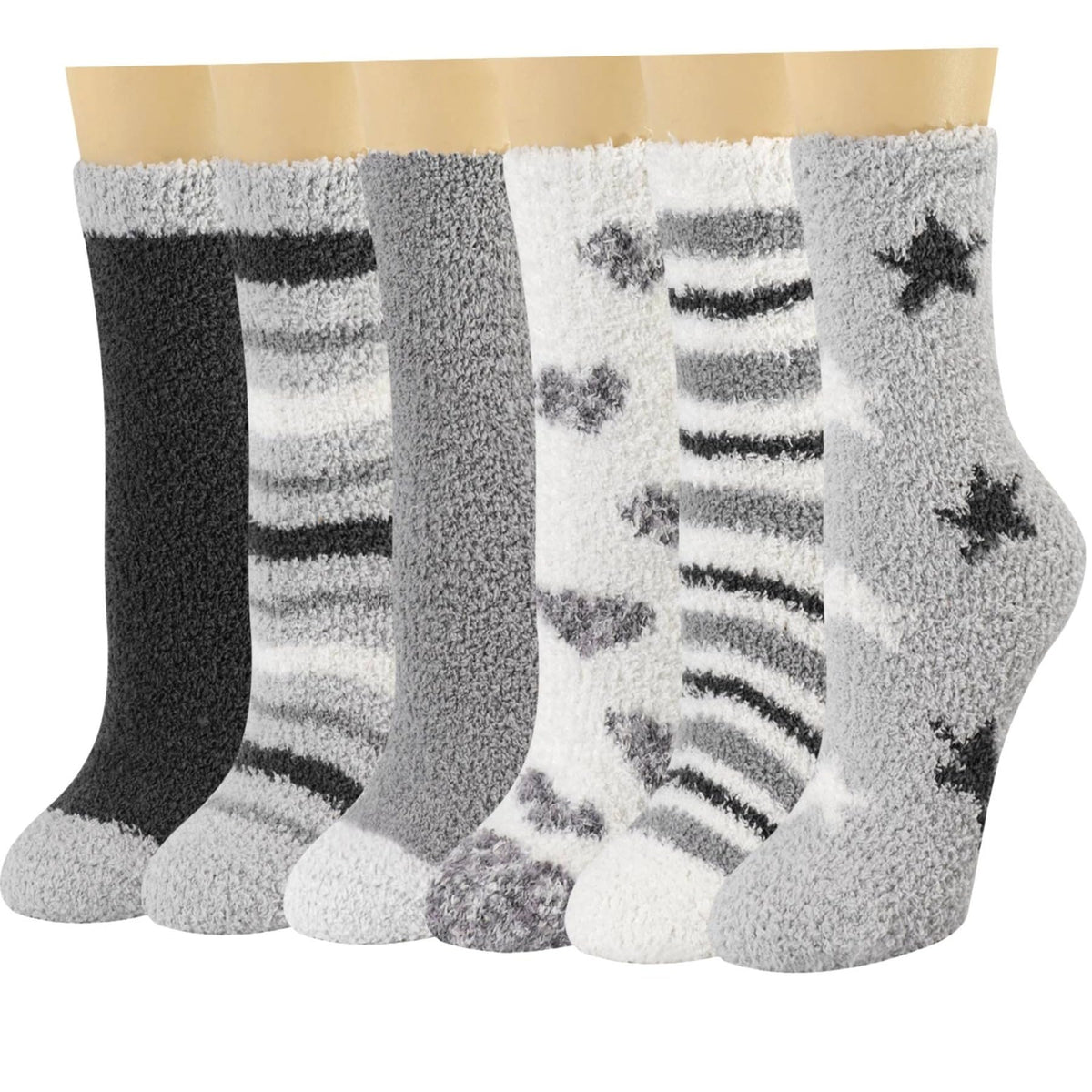Fuzzy Socks for Women Fluffy Cozy Slipper Socks Fall Halloween Socks Gifts | Soft Thick Plush Warm Socks, Christmas Winter Gifts for Ladies,Comfortable Indoor Home Socks, Sleep Slipper Socks