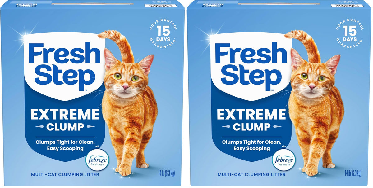 Fresh Step Clumping Cat Litter, Multi-Cat Odor Control, 14 lbs (Pack of 2)