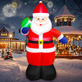 Danxilu Christmas Inflatables 10 FT Long Santa Sleigh and Reindeer Decor