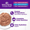 Wellness Complete Health Pate Variety Pack Adult Canned Wet Cat Food, Natural, Protein Rich, Grain Free, Seafood Favorites, 3 oz, Pack of 24 Cans