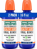 TheraBreath Healthy Gums Oral Rinse, Clean Mint, 16 fl oz, 2-Pack | Antigingivitis, Dentist Formulated, Prevents Gingivitis, Supports Gum Health, Alcohol Free