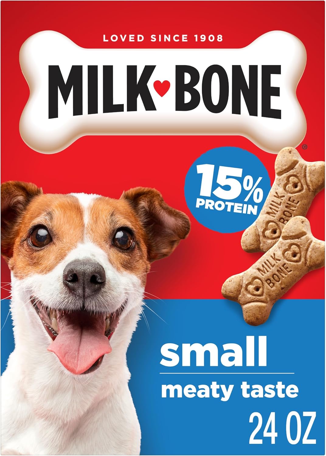 Milk-Bone Crunchy Small Dog Treats, 24 Oz. Box, Original Beef Flavor