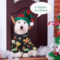 Frienda 3 Pcs Christmas Dog Pajamas,Snowman Pattern,L (fit 7.7-9.9lbs)
