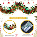 16.4 ft Christmas Tinsel Garland with Light, Multicolor, Red and Green