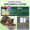 Lysine for Cats, L-Lysine for Cats Chews & Lysine Treats, 500 Chews, Immune Support with L-Lysine Supplement, Colostrum, Quercetin & Omega-3, Respiratory, Sneezing, Runny Nose, Eye, Chicken Flavor