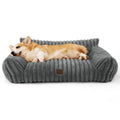 Bedsure ComfyFleece™ Shown on TV Fluffy Cute Dog Couch for Pets,30in Cream | Small & Medium Dog Bed Washable Cover,Supportive Couch Bed for Small Dogs,Pet Sofa Seen on Good Day New York,Up to 20 Lbs