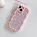 QLTYPRI Bow Case for iPhone 13/iPhone 14 Wavy Fame, Pink