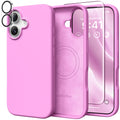 GolbinBox Magnetic for iPhone 16 Pro Max Case, Silicone Cover, Chalk Pink