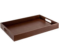 Home Redefined 17.5"x12" Gold Glossy Crocodile Faux Leather Serving Tray Beautiful Modern Elegant Decorative Tray with Handles Ottoman Coffee Table Tray for All Occasion's